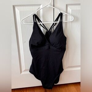 LL Bean Renew Summer V Neck Swimsuit One Piece